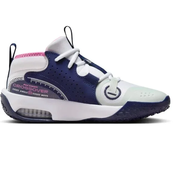 Nike(GS) Nike Air Zoom Crossover 2 'White Midnight Navy Pink, Kids Size 2 - Picture 10 of 10